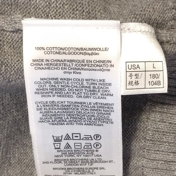 Men's Brooks Brothers L Knit Sweater Gray - Picture 6 of 6